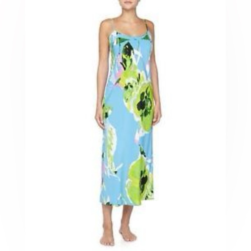 Natori Bright Floral Slip Dress Size Small NWT
